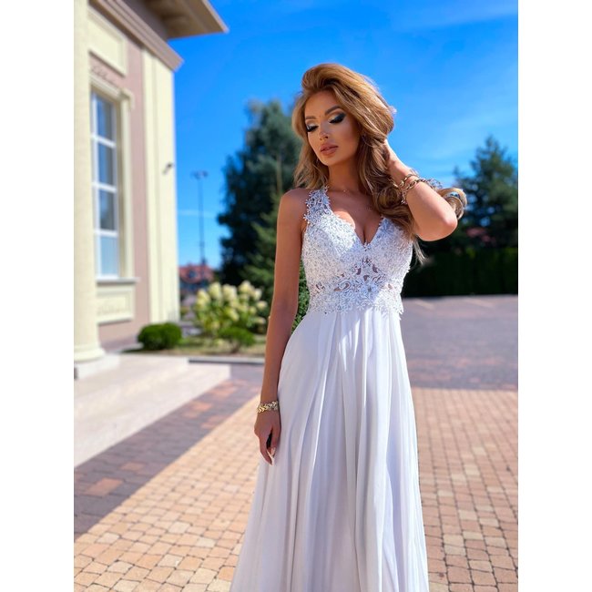 Długa suknia ślubna Mclaren WHITE