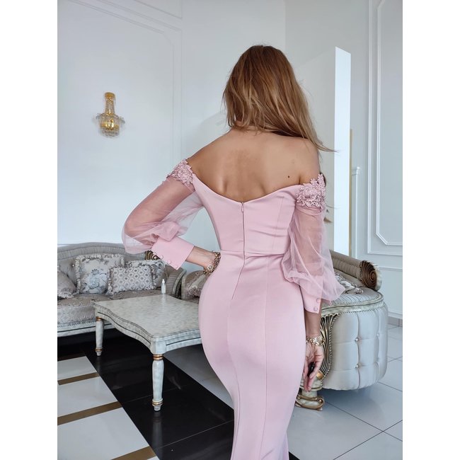 Feestjurk Ivi long POWDER PINK