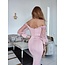 Robe longue de ceremonie Ivi POWDER PINK