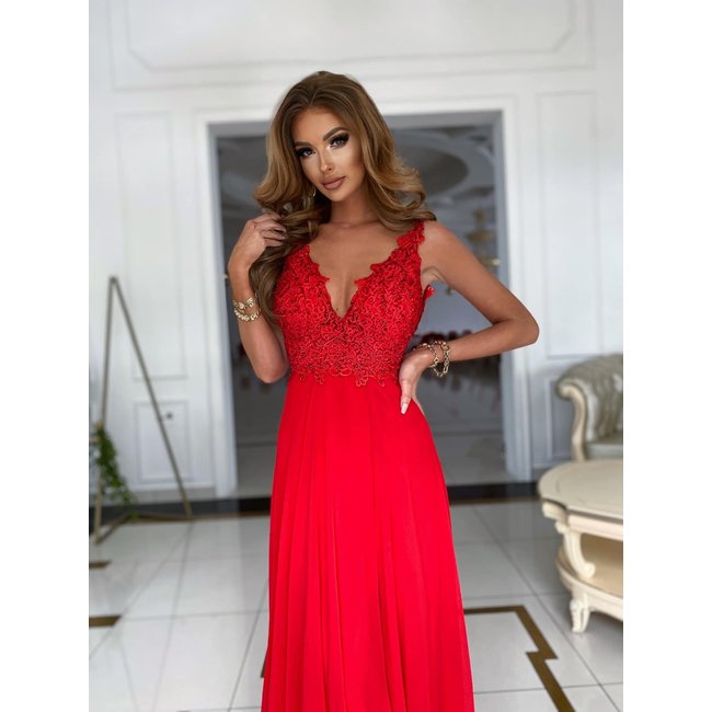 Long occasion dress Tesla RED