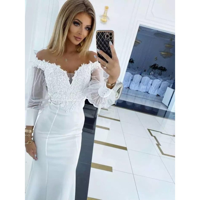 Long wedding dress Ivi WHITE