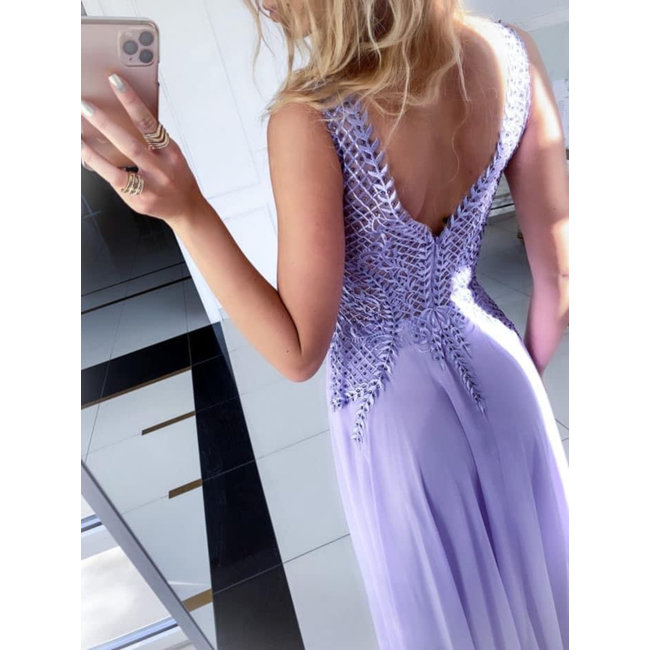 Robe longue de ceremonie Queen LILA