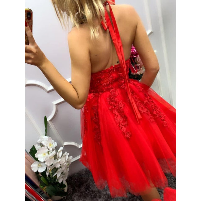 Krótka sukienka okazjonalna Lolita RED