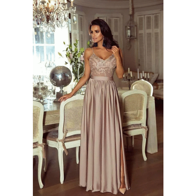 Long occasion dress Ashley MOCCA - Royal Fashion Queen