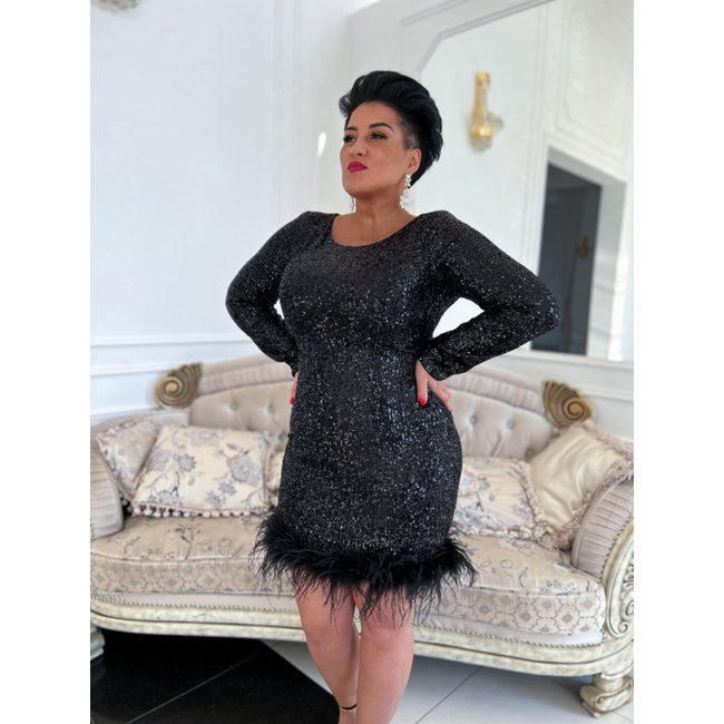 Short occasion dress Karin BLACK