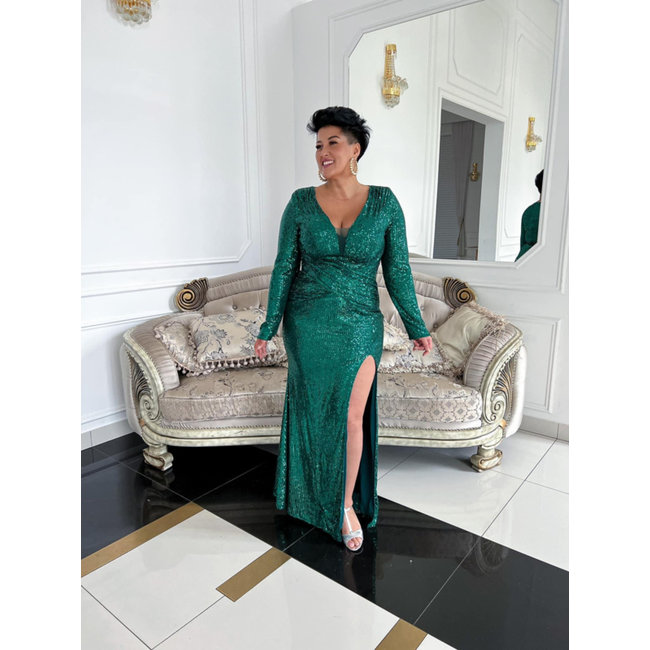 GRANDE TAILLE robe longue de ceremonie Tequilla vip long BOTTLE GREEN