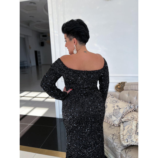 GRANDE TAILLE robe longue de ceremonie Roxanne BLACK