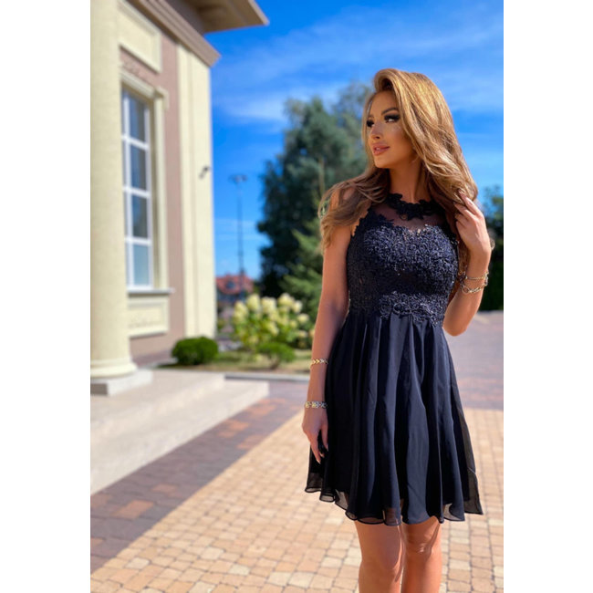 Robe courte de ceremonie Luna BLACK