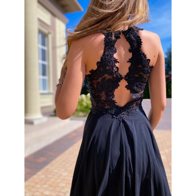 Robe courte de ceremonie Luna BLACK