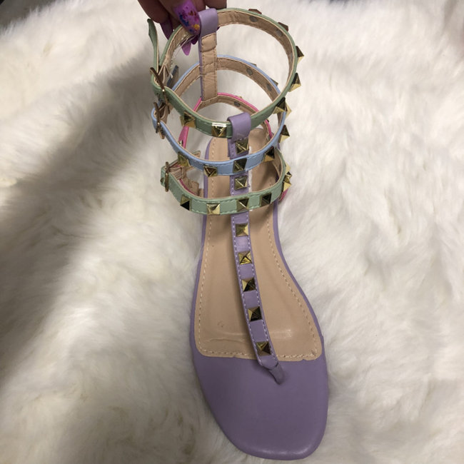 Beauty sandals with studs RAINBOUW