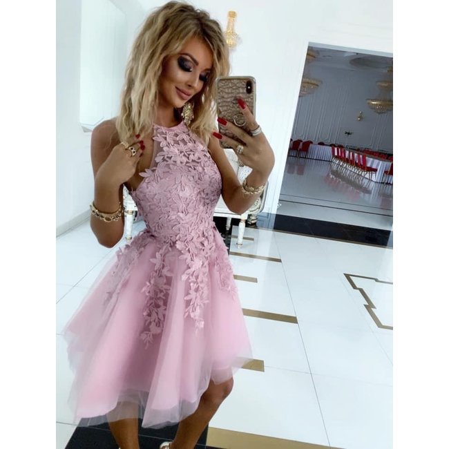 Krótka sukienka okazjonalna Lolita DIRTY PINK