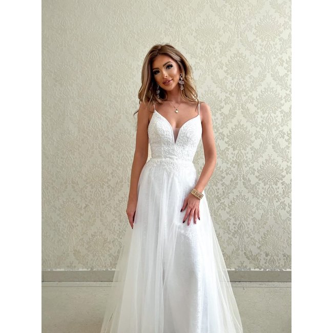 La robe longue de mariée Bergamo WHITE