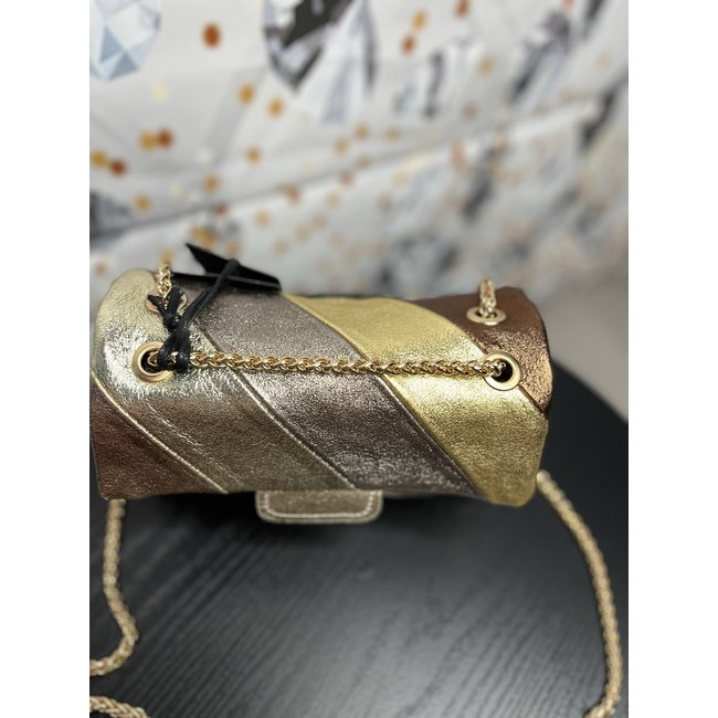 Leren tasje Rainbow GOLD