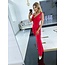 PLUS SIZE long occasion dress Mona RED