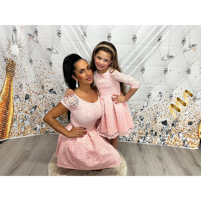 Krótka sukienka okazjonalna Peyton POWDER PINK