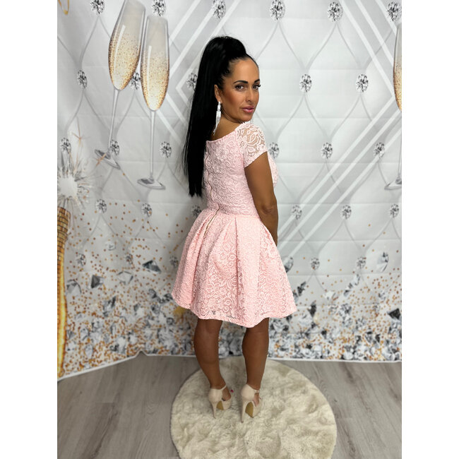 Krótka sukienka okazjonalna Peyton POWDER PINK