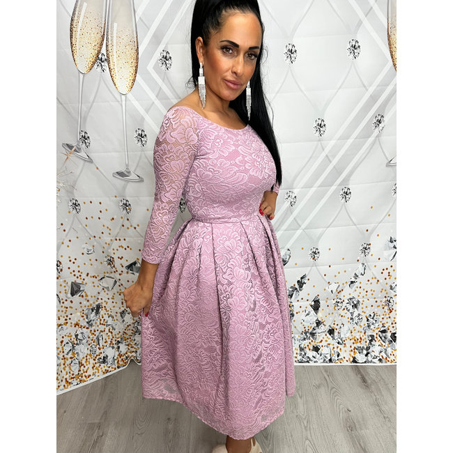 Krótka sukienka okazjonalna Amanda DIRTY PINK