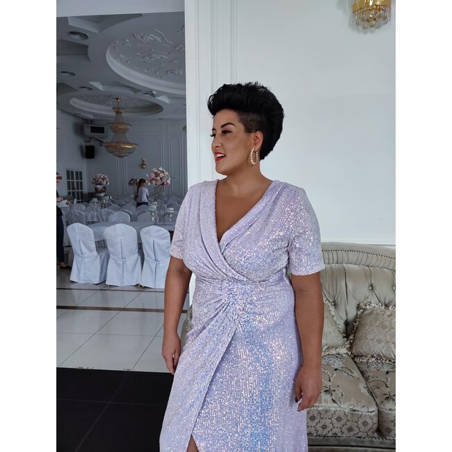 GRANDE TAILLE robe longue de ceremonie Hanna LILAC