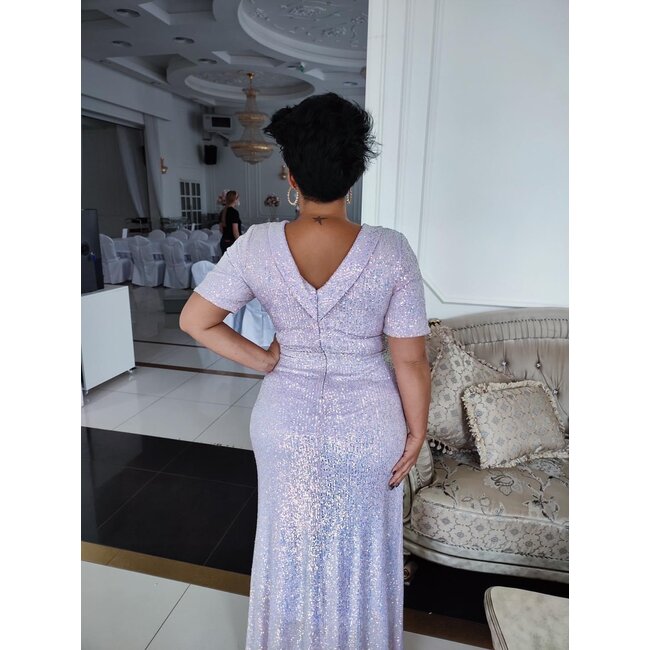 GRANDE TAILLE robe longue de ceremonie Hanna LILAC