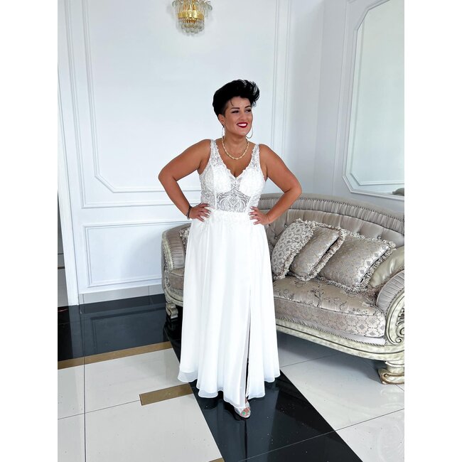GRANDE TAILLE robe longue de mariée Royal WHITE