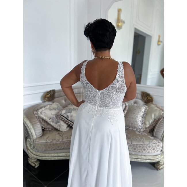 GRANDE TAILLE robe longue de mariée Royal WHITE