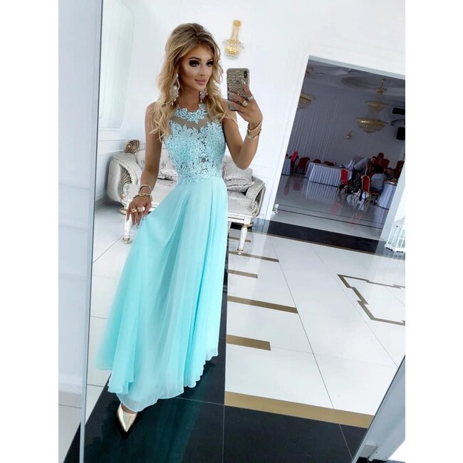 PLUS SIZE  feestjurk Luna long MINT