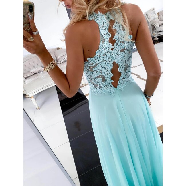 GRANDE TAILLE robe longue de ceremonie Luna MINT