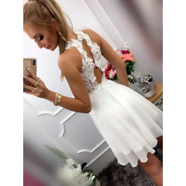 Trouwjurk short Luna WHITE