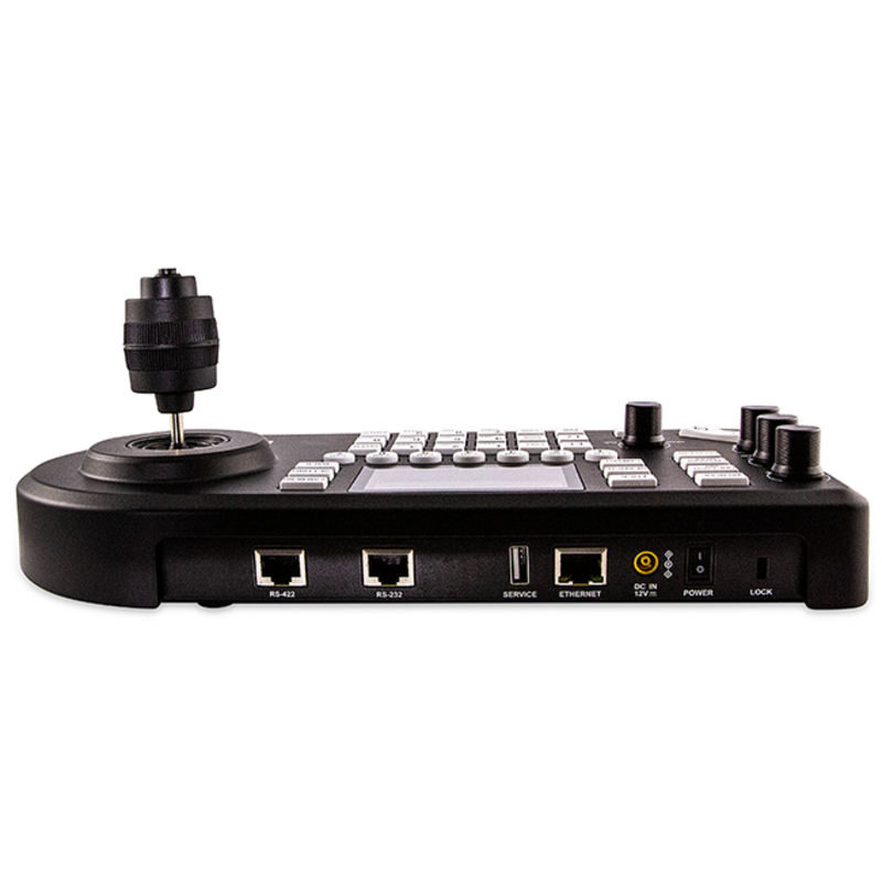 PTZ IP / NDI Camera Controller with Joystick, Zoom Rocker & Control Dials