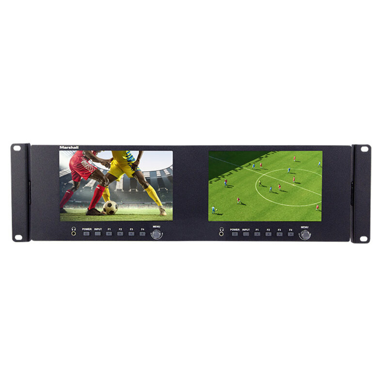Dual 7" 1920x1200 LCD 3RU Rack Mount Monitor