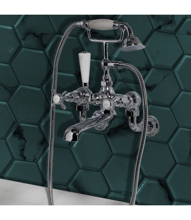 Badkraan muurmodel met handdouche WB1820W Classic