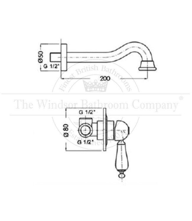Inbouwkraan wastafelmengkraan Royal HS1674R