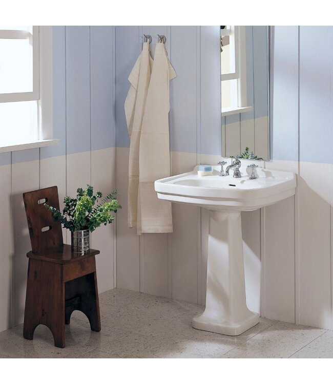 Klassieke wastafel 68cm op zuil Linford WBSO369620