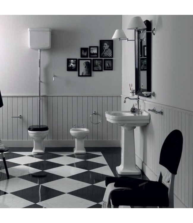 Klassieke wastafel 68cm op zuil Linford WBSO369620