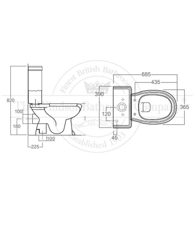 Duoblok toilet Bexley WBSR3288