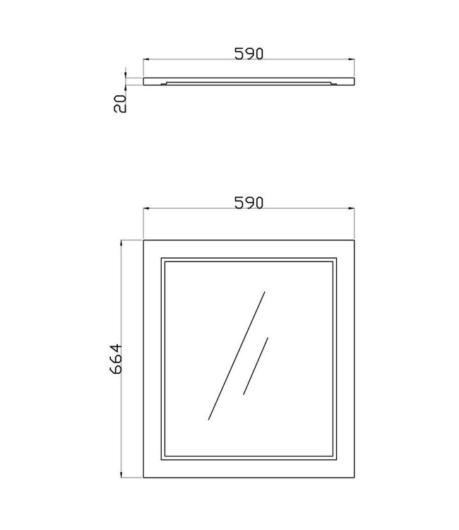 Klassieke spiegel Oxted 59cm