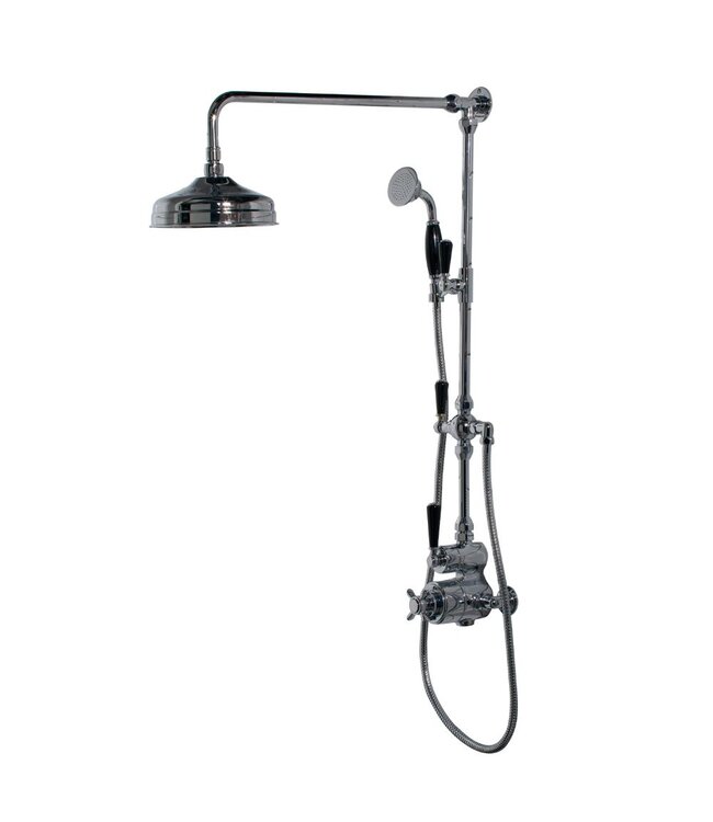 Douche met Thermostaatkraan Zwarte hendels Opbouw | Blackwell Doucheset WB1850X1