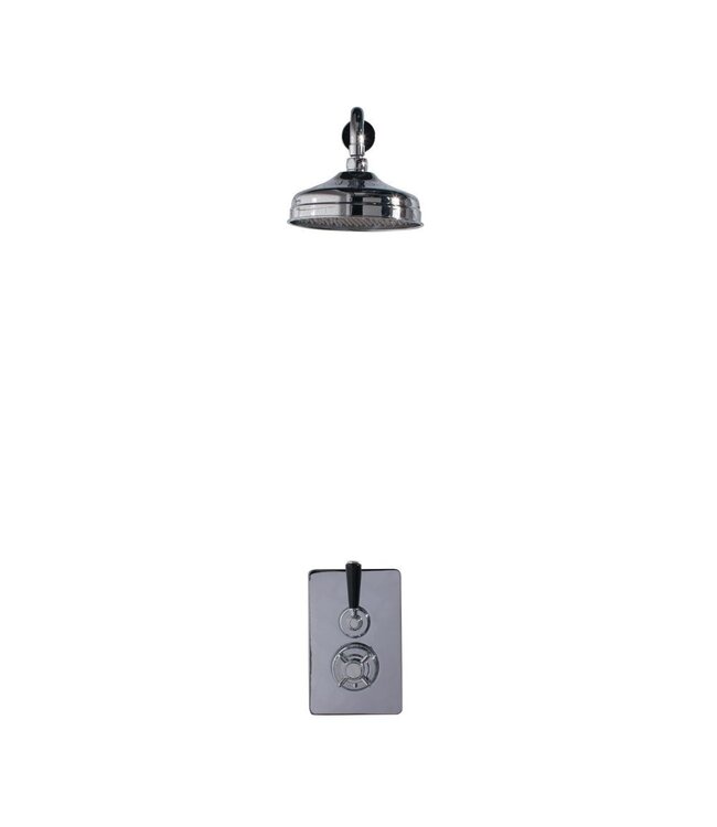 Douche met Thermostaatkraan Zwarte Hendels Inbouw | Blackwell Doucheset WB1860X2