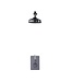 Douche met Thermostaatkraan Witte Hendels Inbouw | Mont Blanc Doucheset WB1860X2