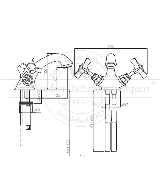 Wastafelkraan Kingston HS1122