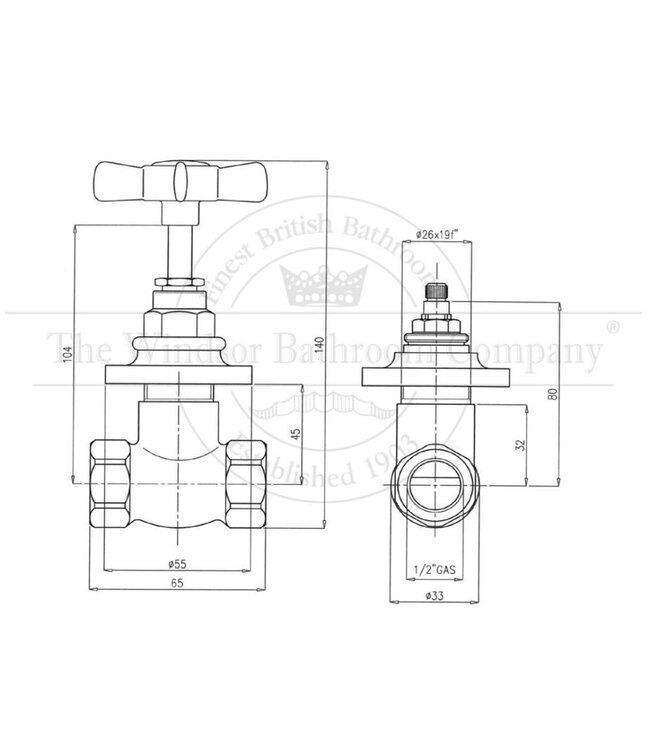 Klassieke Stopkraan Kingston HS5022