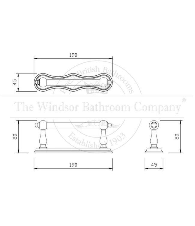 Toiletrolhouder klassiek WBON607