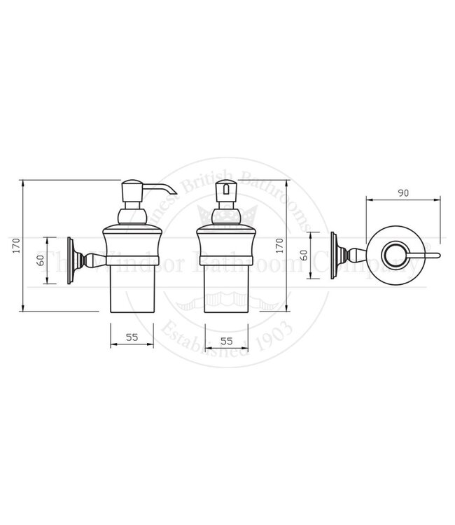 Zeepdispencer klassiek WBON639