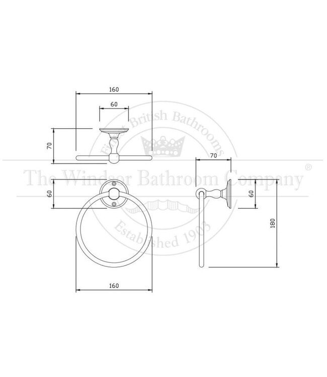 Handdoekring klassiek WBON605