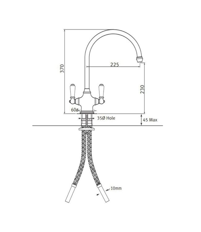 Nostalgische keukenkraan Phoenician 4460