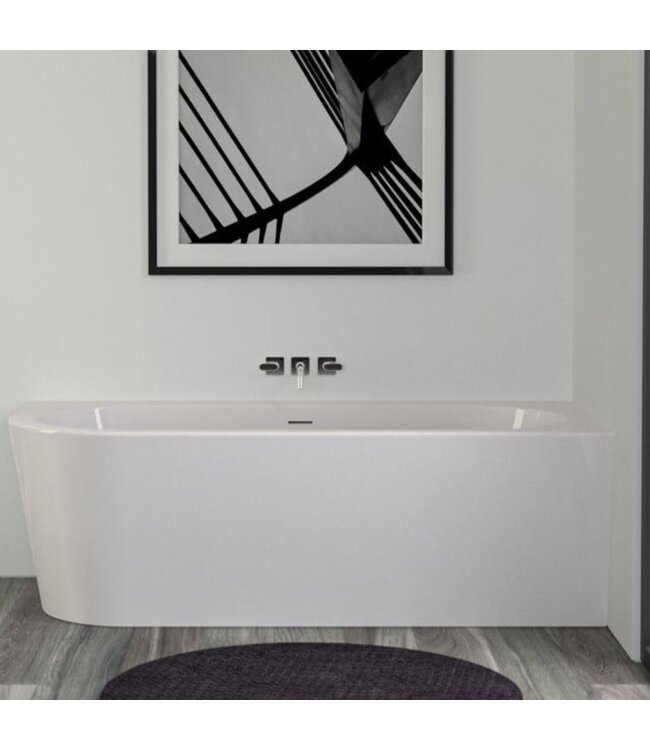 Hoekbad Clamecy rechts acryl 180cm