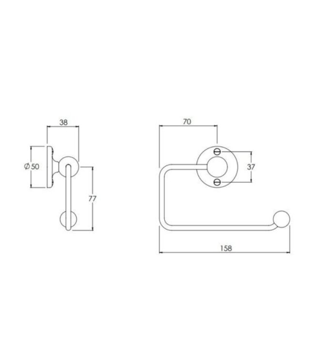 Klassieke toilerolhouder Edwardian LB4932
