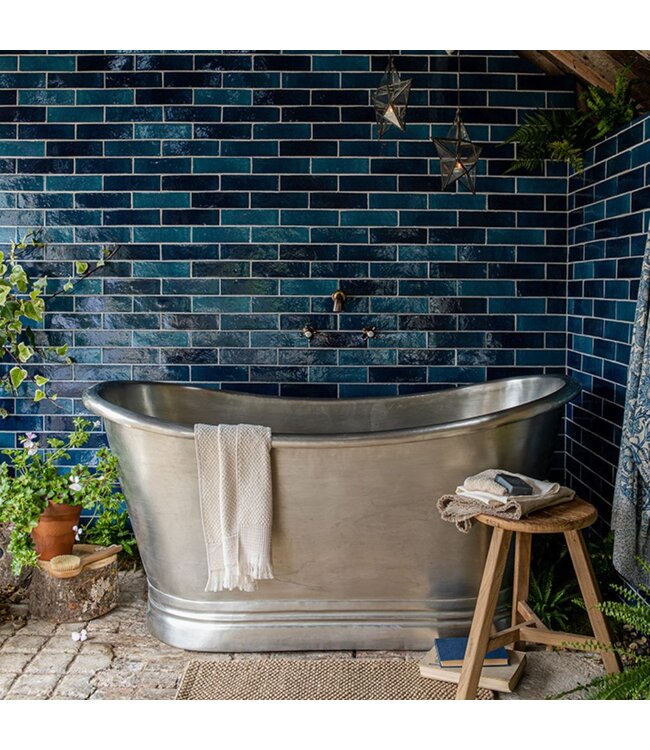 Tinnen badkuip 170cm