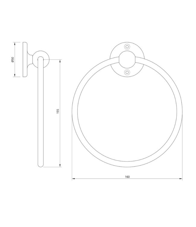 Handdoekring Antiek Goud LB4931