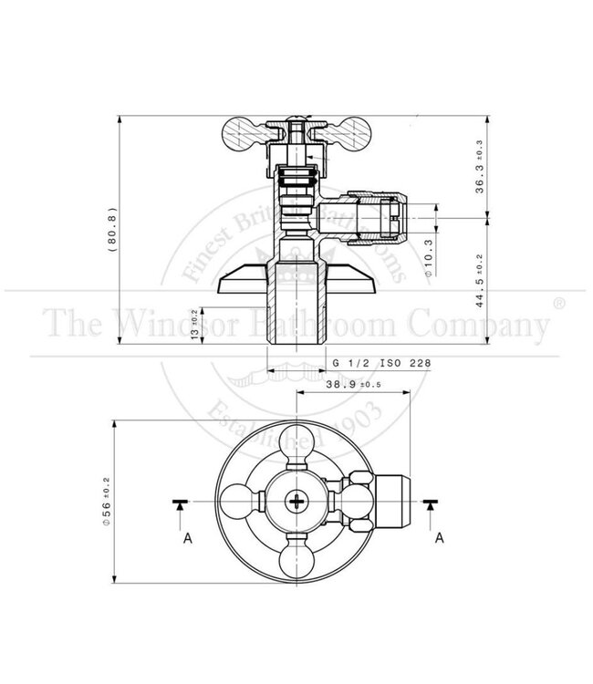 Hoekstopkraan met verlengbuis